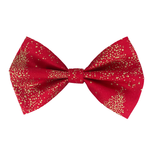 Noeud Sapin doré rouge