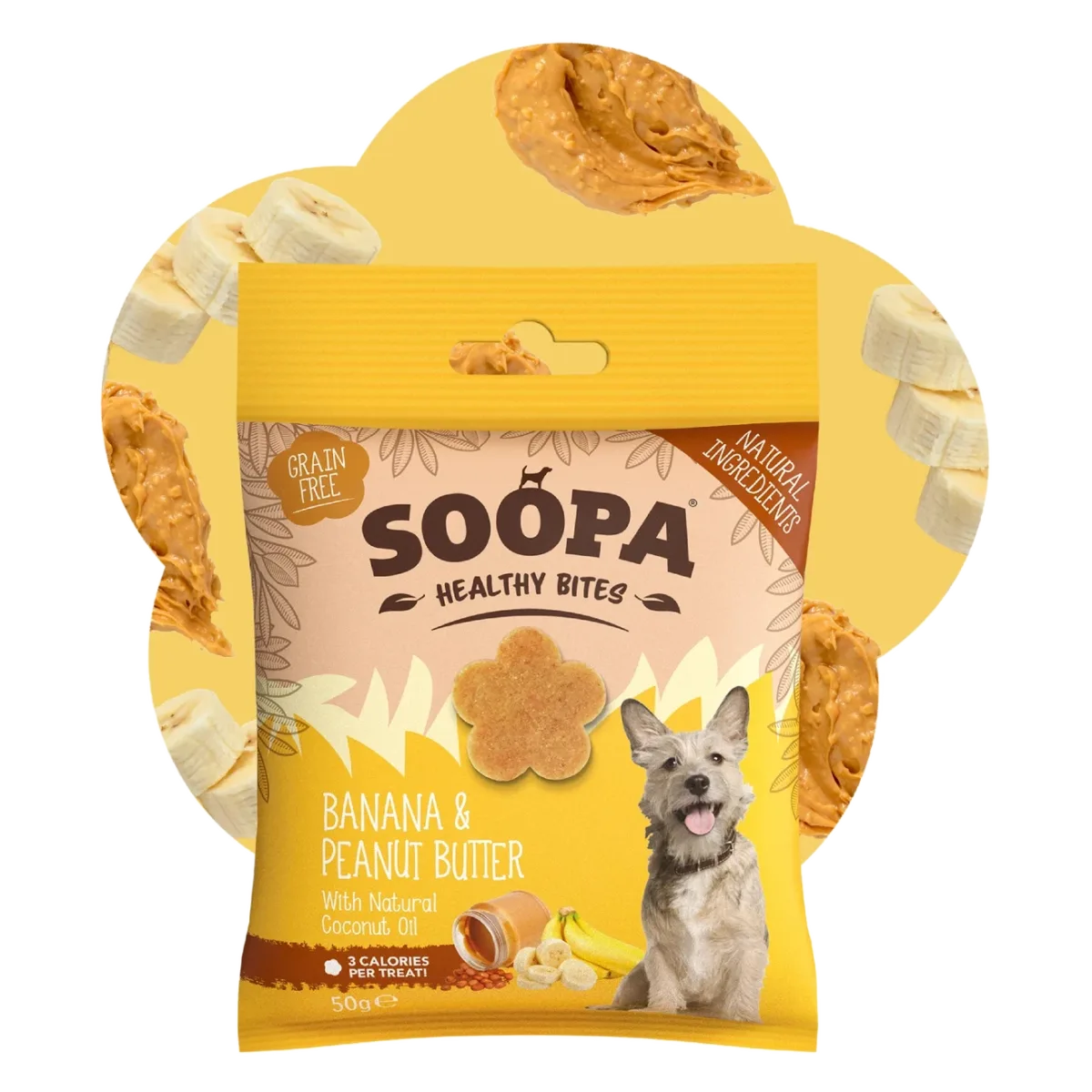 Friandises banane pour chien au beurre de cacahuète