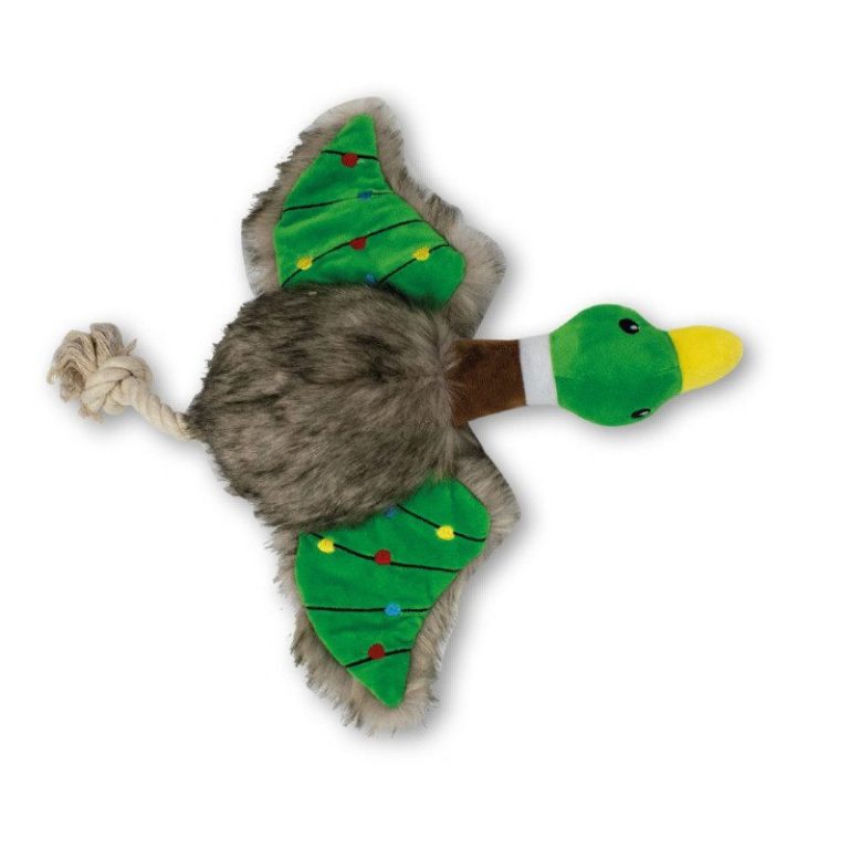 Peluche canard de Noël sonore pour chien