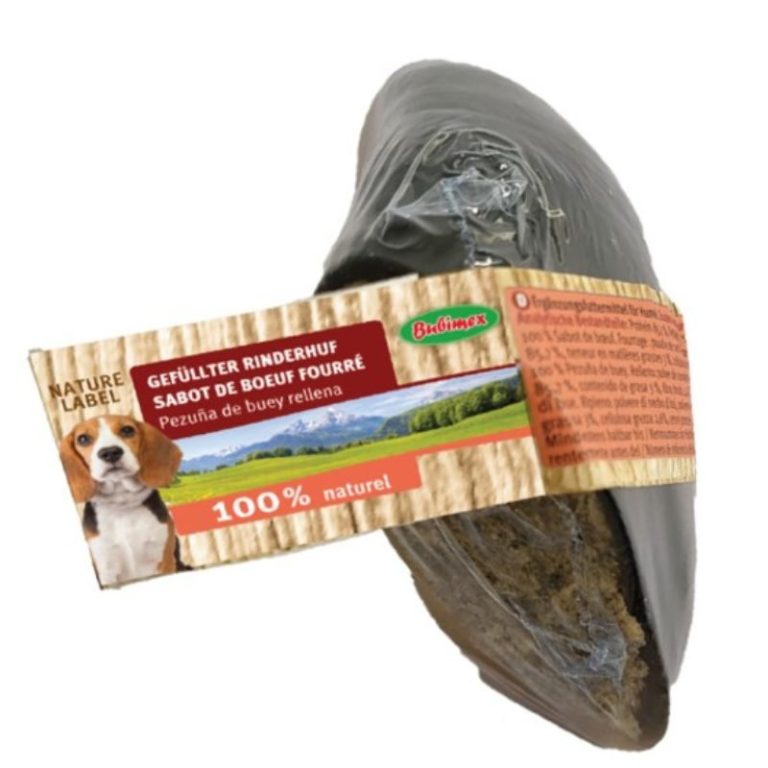Sabot de bœuf fourré à la viande pour chien